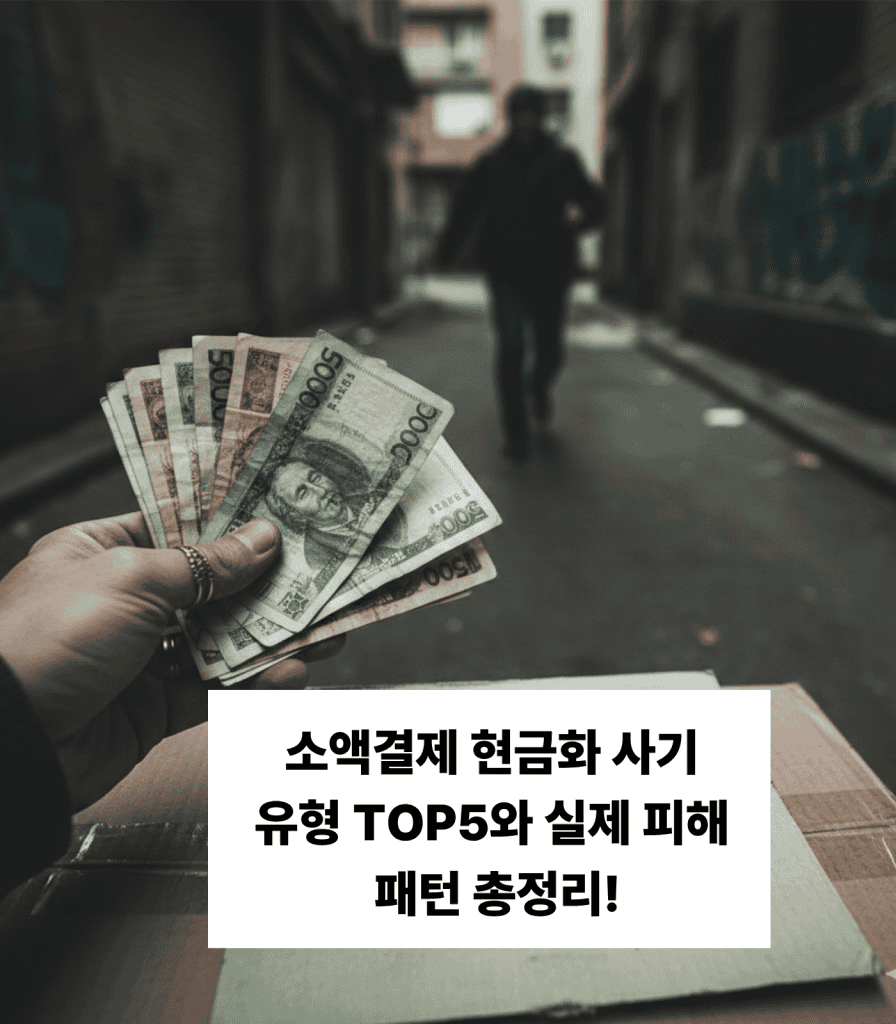 소액결제 현금화 사기 유형 TOP5와 실제 피해 패턴 총정리